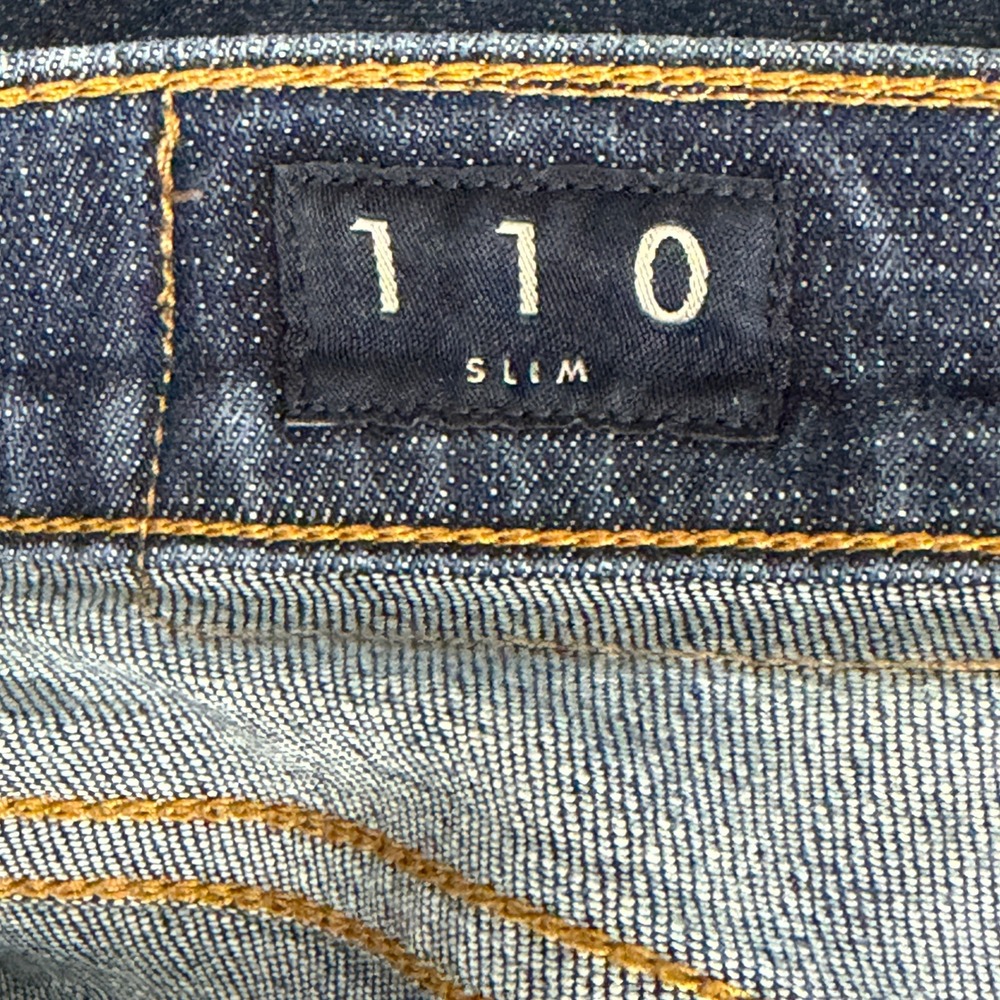 Lucky Brand 110 SLIM Blue Jeans Mens 34x32 Cotton STRETCH Dark Wash Denim - Picture 3 of 14
